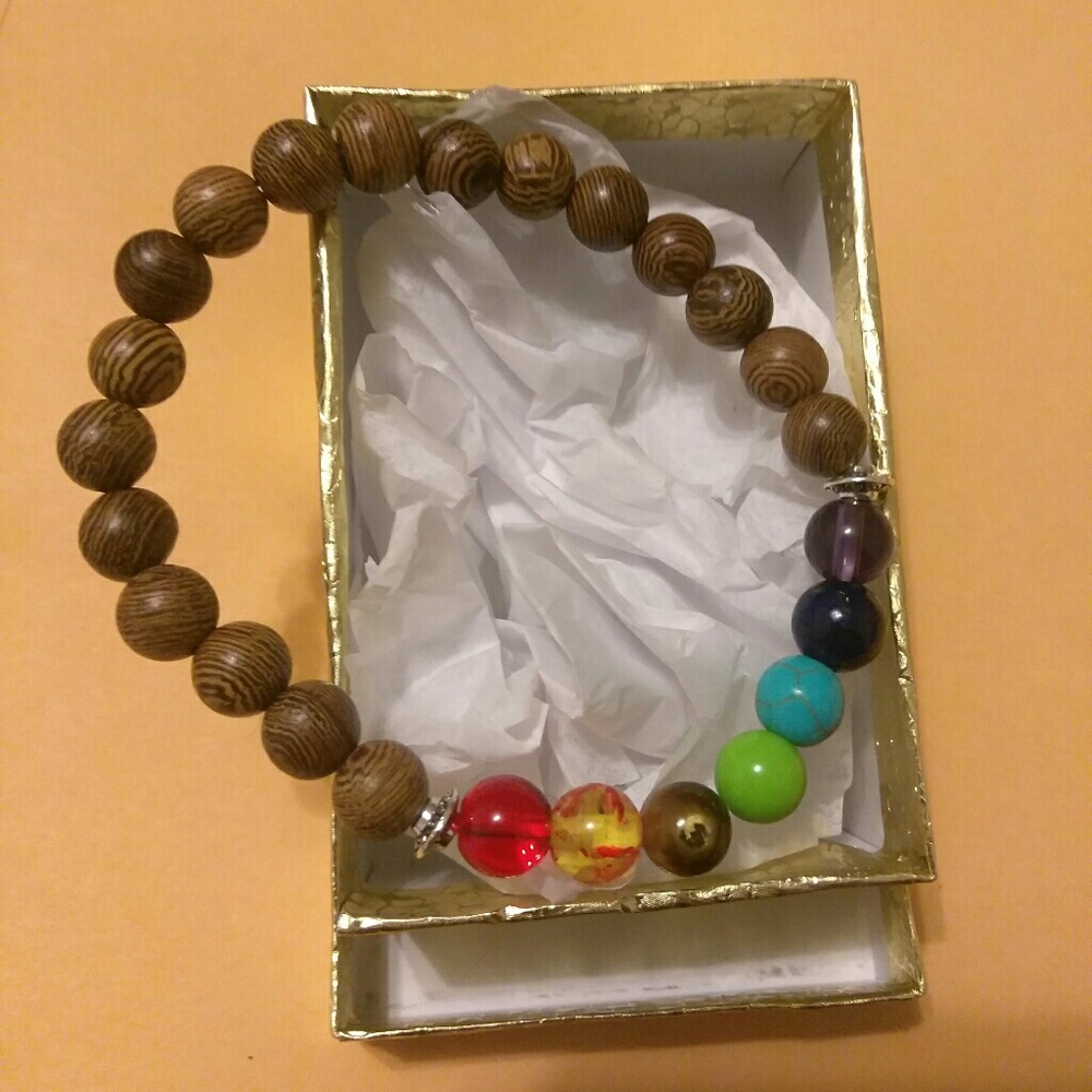 Wood Multi Colored Bracelet